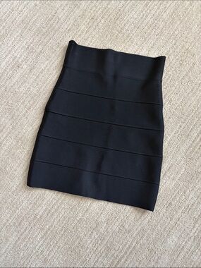 BCBGMaxAzria Black Bandage Pencil Skirt, XS